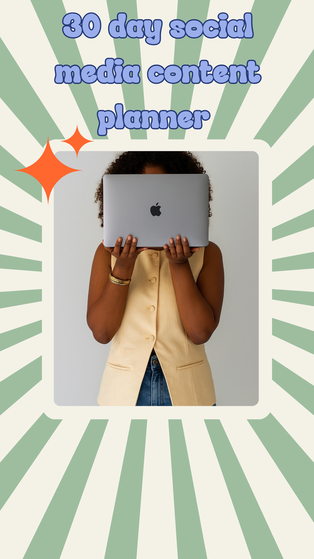 30-Day Social Media Content Planner – Digital PDF for Small Business Owners, Creatives & Content Creators | Daily Post Ideas + Engagement Tips